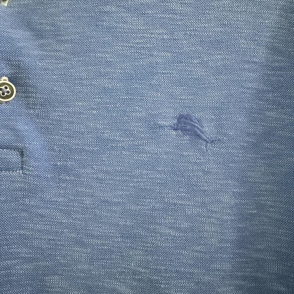 Tommy Bahama Blue Polo Shirt with Classic Collar - Picture 5 of 10